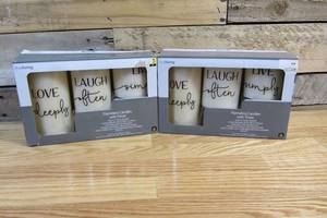 lot 42 image: Love Laugh Live - Flameless Candles with Timer (2)