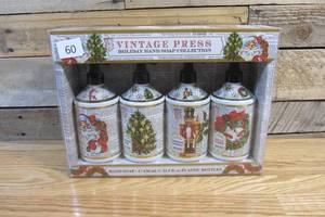 lot 60 image: Vintage Press Holiday Hand Soap Collection, 21.5 Fluid Ounce (Pack of 4)