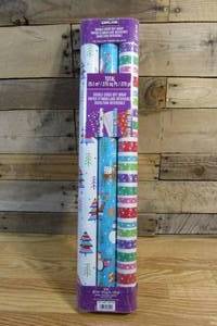 lot 71 image: KIRKLAND SIGNATURE DOUBLE SIDED GIFT WRAP 3 PACK 270 SqFt