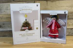 lot 32 image: Lot of TWO Wondershop Tree Toppers