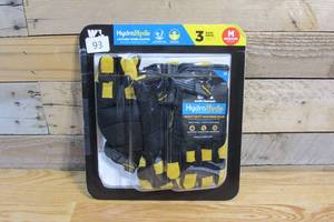 lot 93 image: MEDIUM - Wells Lamont Mens HydraHyde Leather Work Gloves - 3 Pair