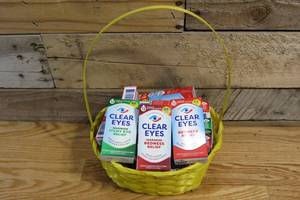 lot 103 image: Basket Full of Clear Eyes Eye Drops