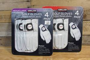 lot 108 image: Kirkland Mens Golf Gloves Premium Cabretta Soft Leather - Medium & Medium-Large