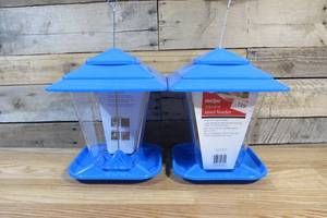 lot 159 image: Two Meijer Square Seed Feeder Bird Feeders