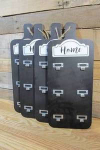 lot 165 image: Lot of FOUR Black Wood Home Key Holder