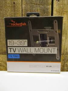 lot 130 image: Rocketfish - Tilting TV Wall Mount for Most 19 to 39 TVs - Black