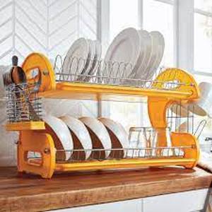 lot 218 image: 2-Tier Dish Rack - Golden Honey