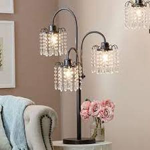lot 237 image: Dripping Jewels Table Lamp - Black