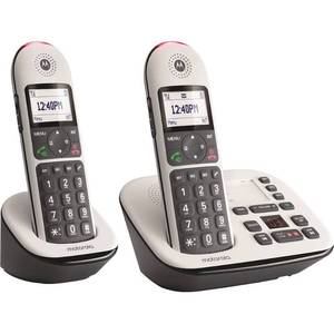 lot 268 image: Motorola - MOTO-CD5012 Expandable Cordless Phone System - GrayWhite