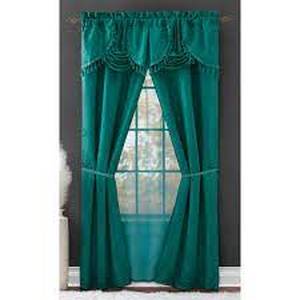 lot 301 image: Alicia Window Set - Teal Solid