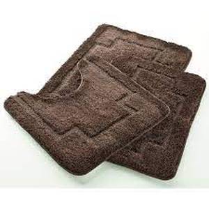 lot 308 image: 3-piece Serene Bath Mat Set - Chocolate Brown
