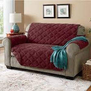 lot 312 image: Sherpa Reversible Furniture Protector - Sofa - Burgundy