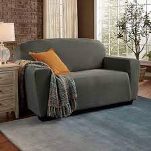 lot 313 image: Hudson Stretch Slipcover - Loveseat - Espresso