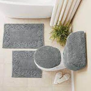 lot 314 image: 5-Piece Scroll Bath Set - Gray