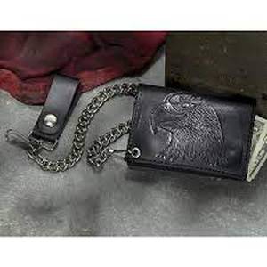 lot 339 image: Leather Eagle Chain Wallet