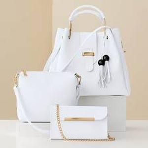 lot 332 image: Cilia 3-Piece Satchel Set - White