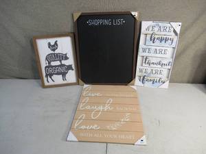 Kitchen and Home Wall Decor with Chalk board