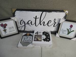 Black Trim Gather Grow Keys Please Home Wall Decor
