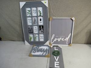 Gray Trim Love Family Grow Theme Home Wall Decor