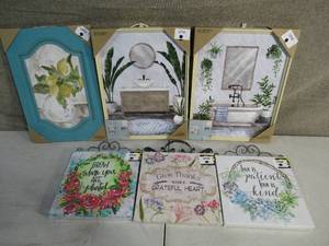 Canvas Floral and Bath Home Wall Decor