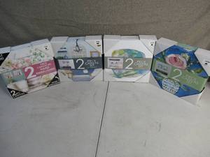 Lot of 4 2 Piece Canvas Home Wall Decor