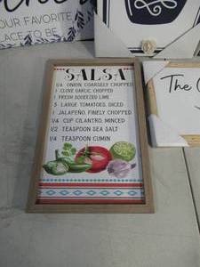 Lot of 5 Canvas and Rustic Style Home Wall Decor