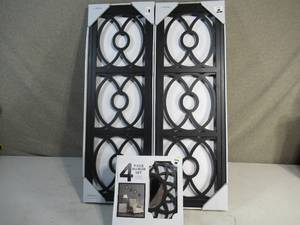 Set of 2 (13 x 35) Wall Plaques and 1 4 Piece (10 x 10) Mirror Set Home Wall Decor