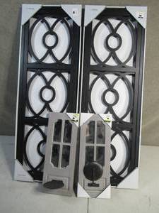 Set of 2 (13 x 35) Wall Plaques and 2 Candle Mirror Set Home Wall Decor