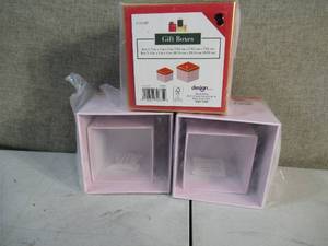 Set of 3 2-Pair Holiday Gift Boxes