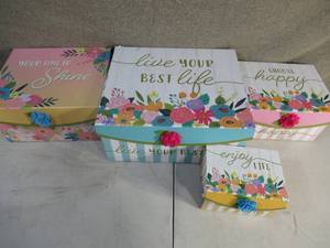 Set of 4 Life Affirming and Happiness Gift Boxes