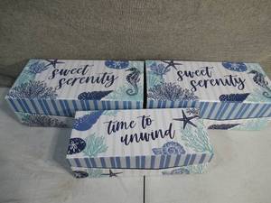 Set of 3 Ocean Theme Gift Boxes