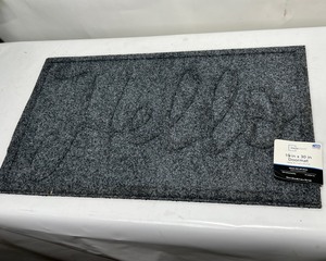 lot 2422 image: Hello Gray Outdoor Doormat