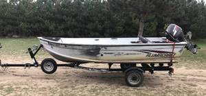 2001 Alumacraft Fisherman 145LTZ 14 boat w Trailer