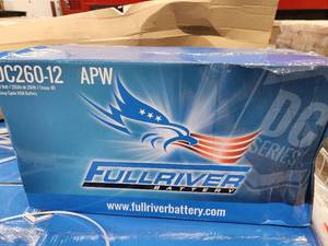 Lot of (8) Fullriver  DC Series 12 Volt   260 Ah Group 80 Deep Cycle AGM Battery DC260-12 (New in Box)