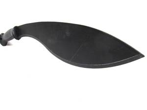 lot 54 image: Unused & Unmarked Black Steel Large Kukri Style KnifeMachete 