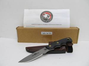 lot 65 image: Unused KNIVES OF ALASKA Alpha Wolf Caping Type Fixed Blade Knife