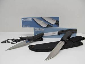 lot 123 image: Unused COLD STEEL Finn Wolf & K-4 Neck Knife
