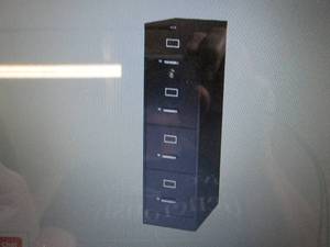 Black Metal 4 DrawerVertical File C...
