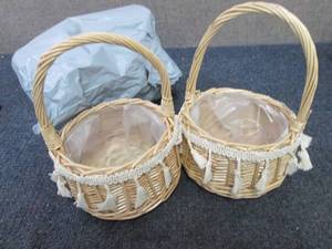 2- 2pc Small Woven Basket Sets...