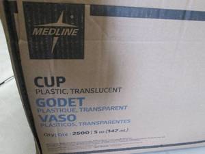 Case of 2500 Medline 5 oz Plastic C...