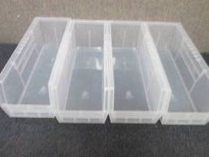 4 Akro Clear Organizing Bins...
