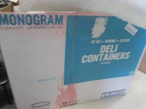 Box of Monogram 12 oz Deli Containe...