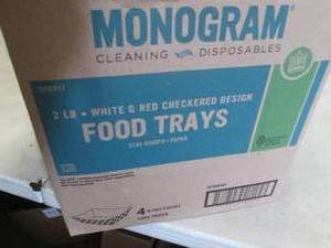Case of 1000 Monogram 2 lb Food Tra...