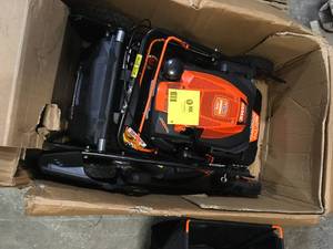 lot 8 image: YARDMAX 22 in. 201 cc SELECT PACE 6 Speed CVT High Wheel RWD 3-in-1 Gas Walk Behind Self Propelled Lawn Mower  Customer Returns See Pictures