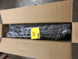 lot 14 image: Folding Metal Outdoor Chaise Lounge with Cup Holder for Outdoor Patio Beach  Customer Returns See Pictures