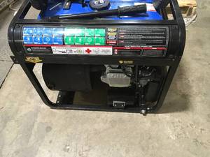 lot 27 image: DUROMAX 1300010500-Watt Dual Fuel Electric Start GasolinePropane Portable Home Power Back Up Generator with CO Alert Shutdown  Customer Returns See Pictures