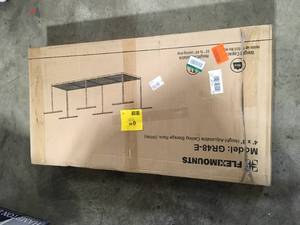 lot 37 image: FLEXIMOUNTS Adjustable Height Overhead Ceiling Mount Garage Rack in White (96 in. W x 48 in. D) Customer Returns See Pictures