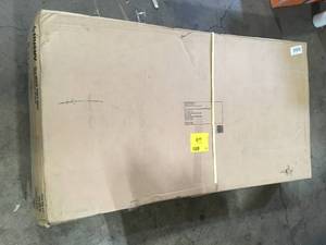 lot 49 image: Husky 62 in. W x 24 in. D Adjustable Height Solid Wood Top Workbench Table in Black Customer Returns See Pictures