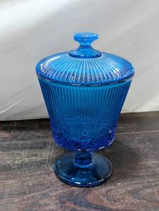Blue Glass Candy Dish