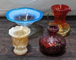 Collection Of Blown Glass Items